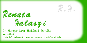 renata halaszi business card