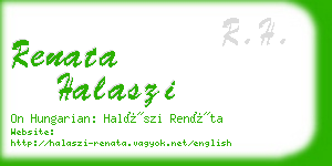 renata halaszi business card